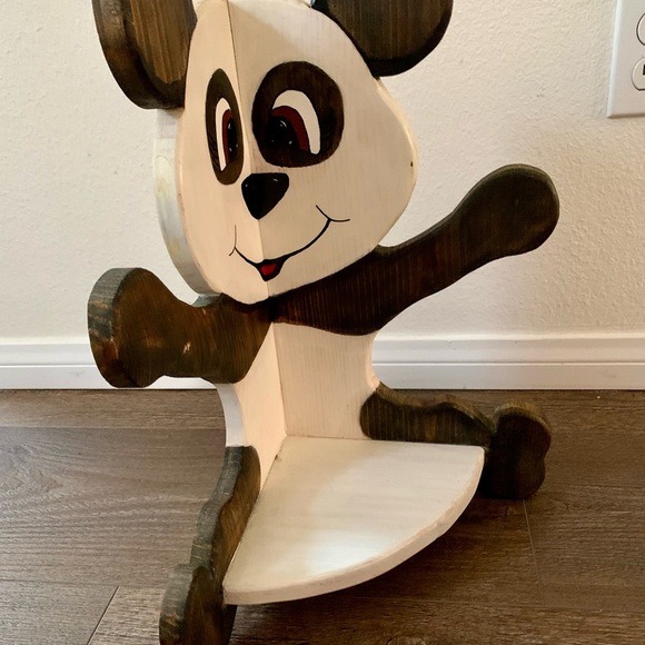 Vintage Wooden Panda Shelf 17 Inch - Picture 6 of 12